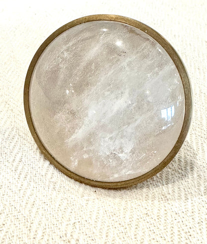 Large Clear Quartz Knob