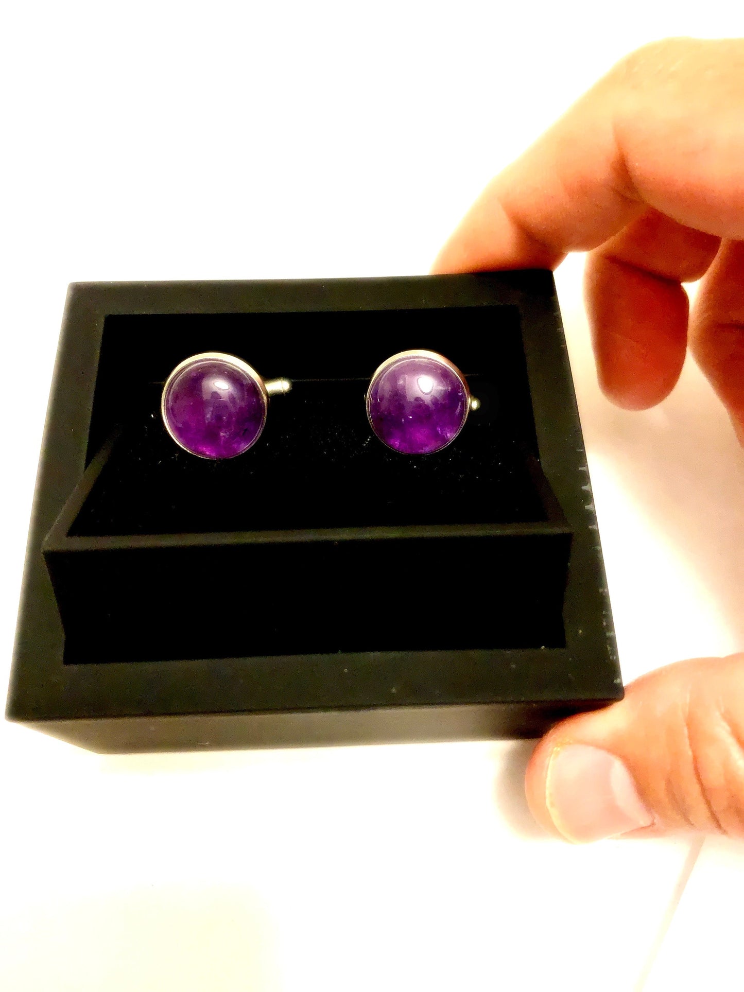 Amethyst Gemstone Cufflinks