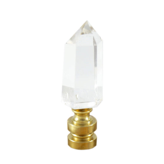 Clear Quartz Crystal Point Lamp Finial