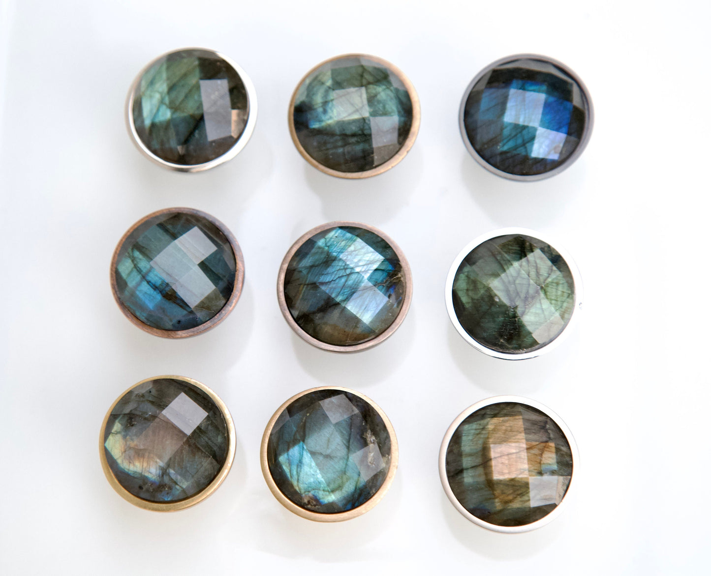Faceted Labradorite Knob