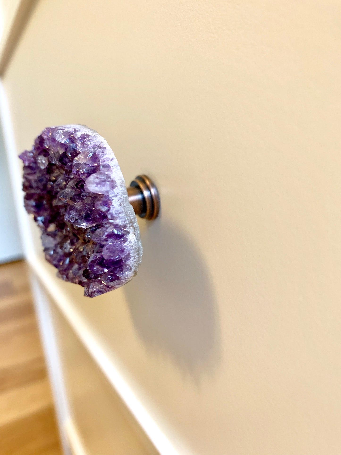 Large Amethyst Geode Knob