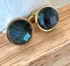 Faceted Labradorite Gemstone Cufflinks