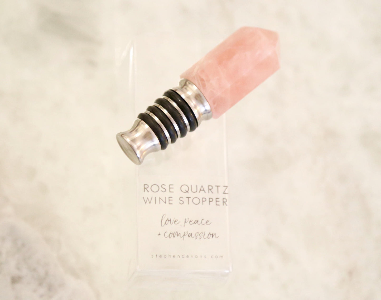 Rose Quartz Wine Stopper