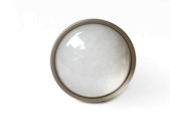 White Marble Knob