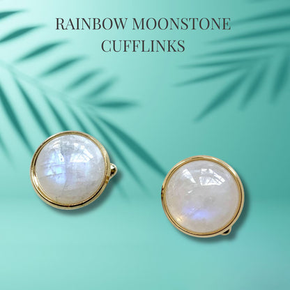 Rainbow Moonstoon Cufflinks