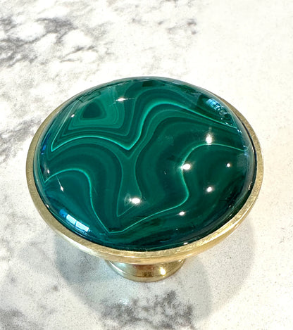 Large Malachite Knob