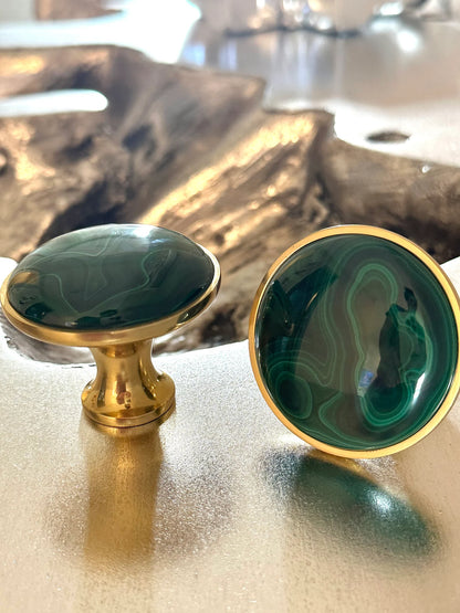Large Malachite Knob