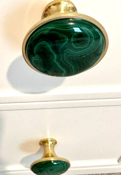 Large Malachite Knob