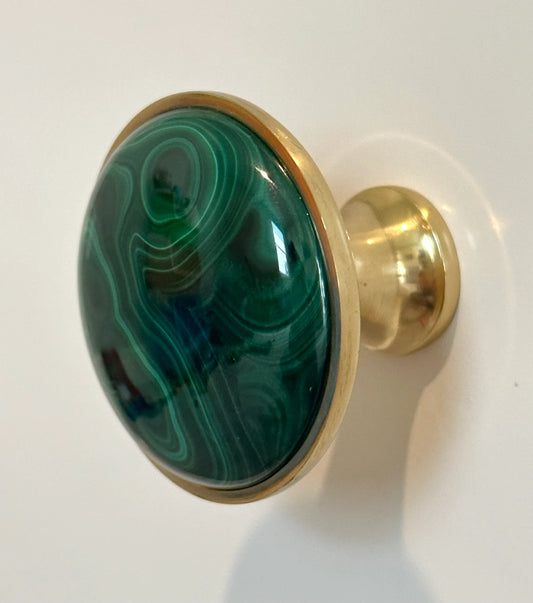 Large Malachite Knob