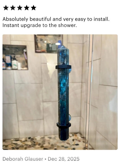 Labradorite Glass Shower Door Handle