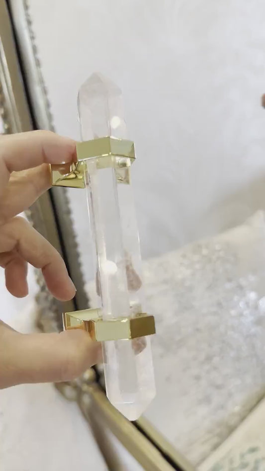 Clear Quartz Crystal Handle