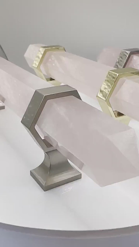 Rose Quartz Crystal Handle