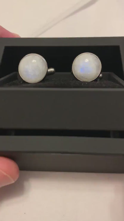 Rainbow Moonstoon Cufflinks