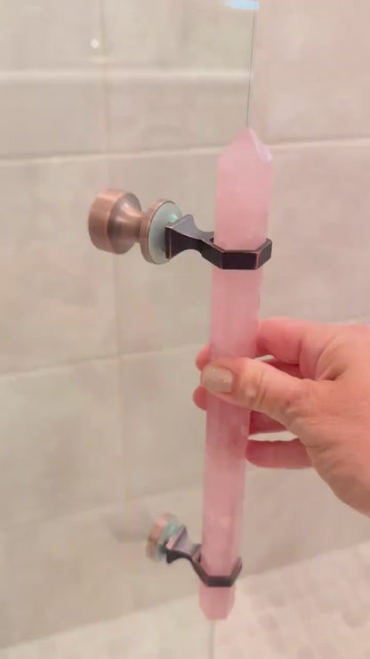 Rose Quartz Shower Handle