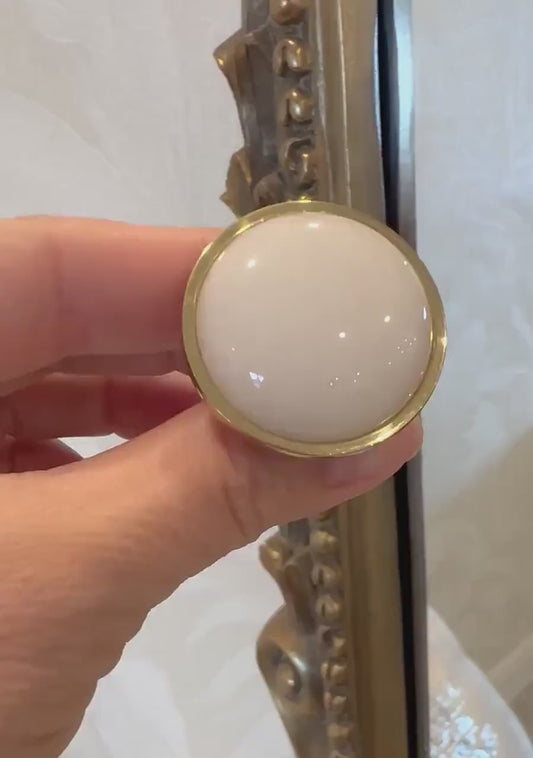 White Marble Knob
