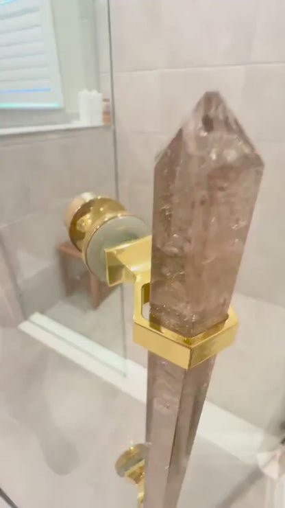 Smoky Quartz Shower Door Handle
