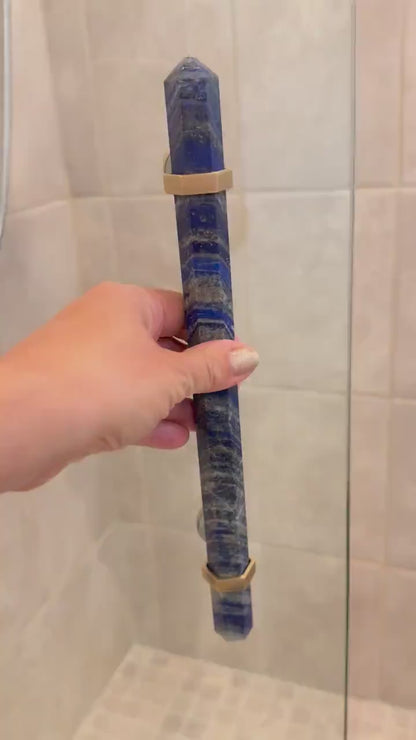 Lapis Lazuli Shower Handle