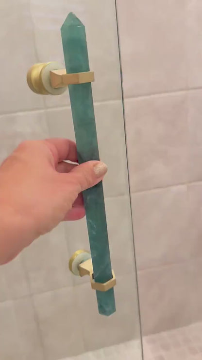 Green Fluorite Shower Handle