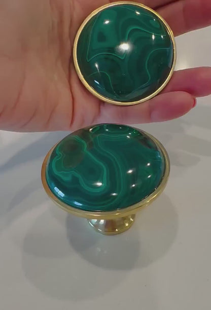 Large Malachite Knob