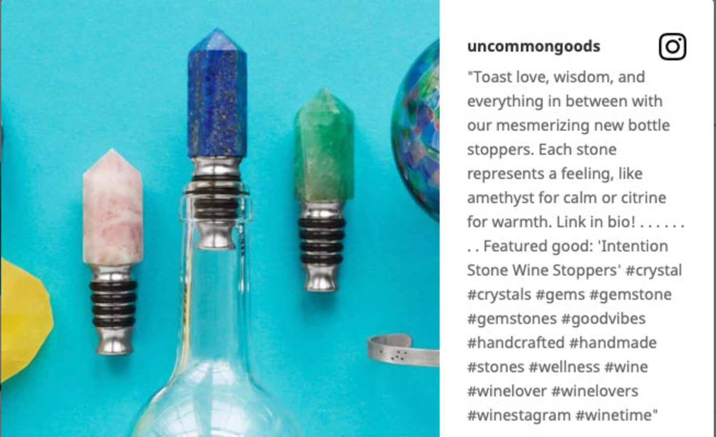 Black Obsidian Wine Stopper